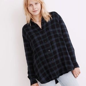 Madewell Oversized Softspun Flannel Shirt (Size XXS - S)